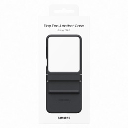 Ekologinės odos dėklas Samsung Galaxy Z Flip 5 - juodas