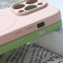 MagSafe suderinamas silikoninis dėklas, skirtas iPhone 15 Pro Max silikoniniam dėklui – violetinė