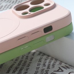 Su MagSafe suderinamas silikoninis dėklas, skirtas iPhone 15 Plus silikoniniam dėklui – mėlynas