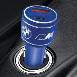 BMW M Edition 20W PD QC 3.0 automobilinis pakrovėjas - mėlynas