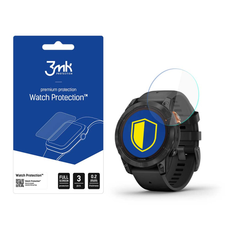 3mk Watch Protection™ hibridinis stiklas v. FlexibleGlass Lite ant Garmin Fenix 7 Pro Solar