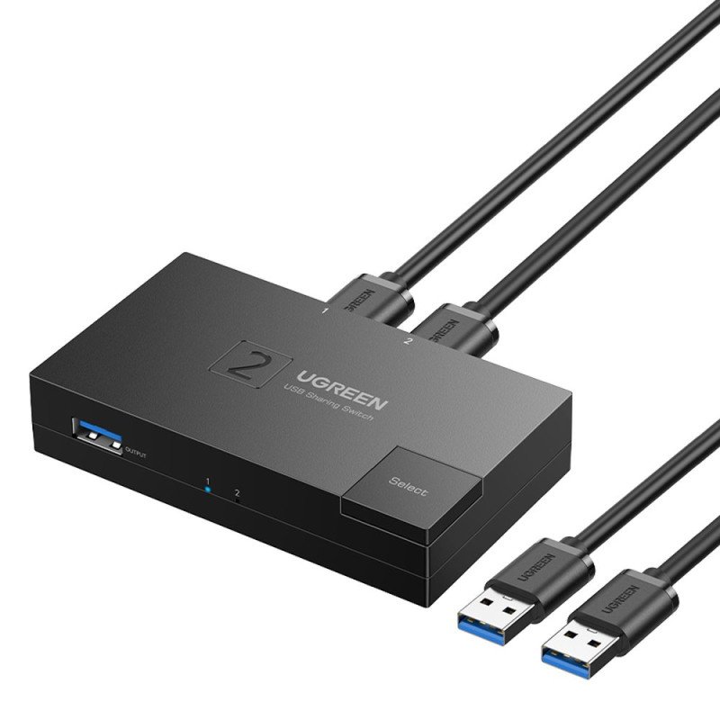 Jungiklis dvikryptis USB 3.0 jungiklis Ugreen CM618 - juodas