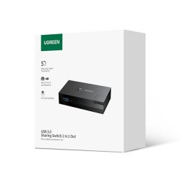 Jungiklis dvikryptis USB 3.0 jungiklis Ugreen CM618 - juodas