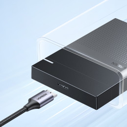USB C / mikro USB-B 3.0 laidas Ugreen US565 5Gb/ s 3A 1m – pilkas