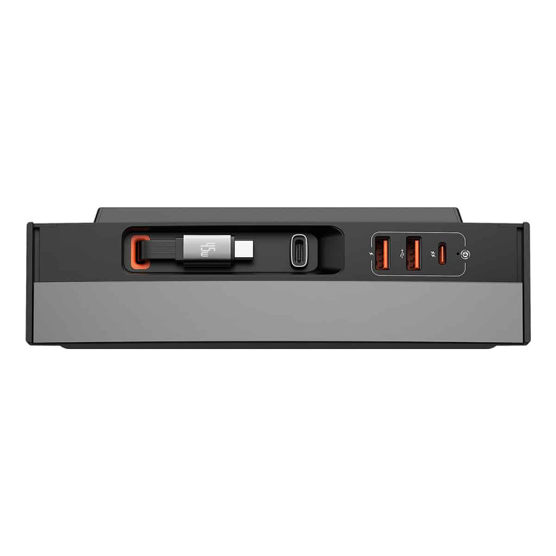 „Baseus T-Space“ serijos USB koncentratorius, skirtas „Tesla Model 3/ Y“ su įmontuotu 45 W USB C laidu – juodas