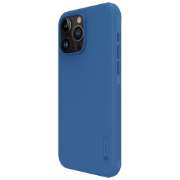 Nillkin Super Frosted Shield Pro sustiprintas dėklas skirtas iPhone 15 Pro Max – mėlynas