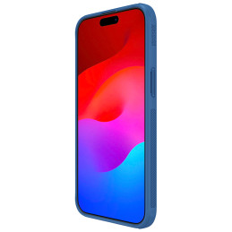 Nillkin Super Frosted Shield Pro sustiprintas dėklas skirtas iPhone 15 Pro Max – mėlynas