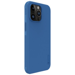 Nillkin Super Frosted Shield Pro sustiprintas dėklas skirtas iPhone 15 Pro Max – mėlynas