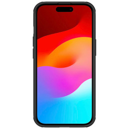Nillkin Super Frosted Shield Pro sustiprintas dėklas iPhone 15 Plus - juodas