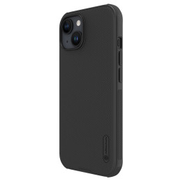 Nillkin Super Frosted Shield Pro sustiprintas dėklas iPhone 15 Plus - juodas