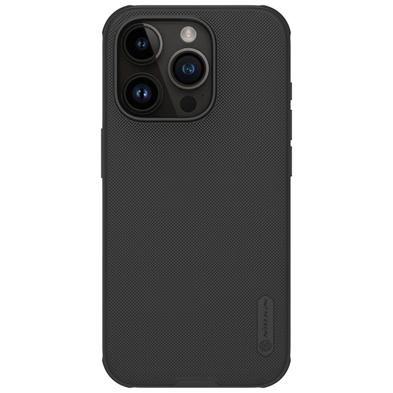 Nillkin Super Frosted Shield Pro sustiprintas dėklas iPhone 15 Pro - juodas