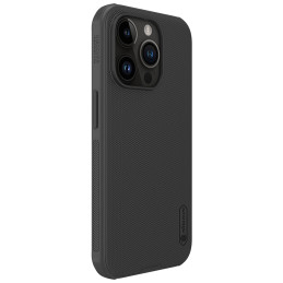 Nillkin Super Frosted Shield Pro sustiprintas dėklas iPhone 15 Pro - juodas