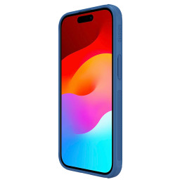 Nillkin Super Frosted Shield Pro sustiprintas dėklas iPhone 15 - mėlynas