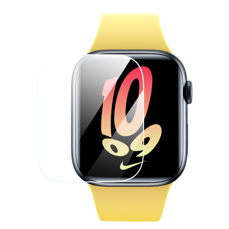 2x Baseus NanoCrystal apsauginės folijos rinkinys Apple Watch 4/ 5/ 6/ SE/ SE 2 44mm + montavimo rinkinys - skaidrus