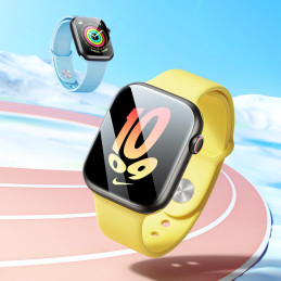 2x Baseus NanoCrystal apsauginės folijos rinkinys Apple Watch 4/ 5/ 6/ SE/ SE 2 44mm + montavimo rinkinys - skaidrus