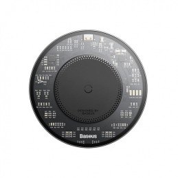 Baseus BS-W530 15W indukcinis įkroviklis + USB C - USB C 24W 1m laidas - juodas