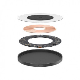 Baseus BS-W530 15W indukcinis įkroviklis + USB C - USB C 24W 1m laidas - juodas
