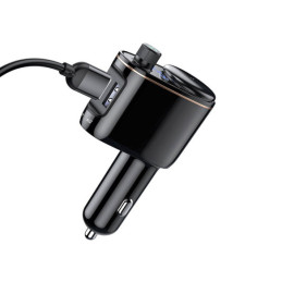 Baseus S-06 Bluetooth/ USB automobilinis FM siųstuvas (Overseas Edition) – juodas