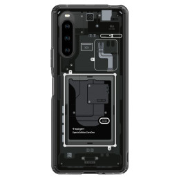 „Spigen Ultra Hybrid“ dėklas, skirtas „Sony Xperia 10 V“ - tamsiai pilkas („Zero One“ raštas)