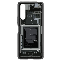 „Spigen Ultra Hybrid“ dėklas, skirtas „Sony Xperia 10 V“ - tamsiai pilkas („Zero One“ raštas)