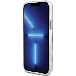 Guess Metal Outline Magsafe dėklas, skirtas iPhone 12 / iPhone 12 Pro - rožinis