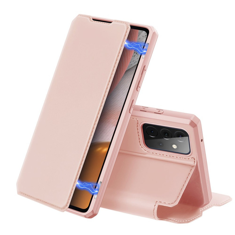 DUX DUCIS Skin X dėklo dėklo dangtelis su atvartu, skirtas Samsung Galaxy A72 4G rožinė