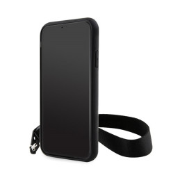 Karl Lagerfeld Monogram Losange Saffiano dėklas iPhone 11 / Xr - juodas
