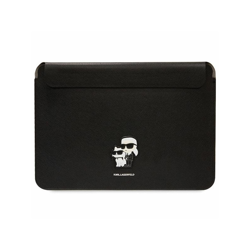 Karl Lagerfeld Saffiano Karl&Choupette dėklas 14" nešiojamam kompiuteriui - juodas