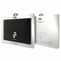 Karl Lagerfeld Saffiano Karl&Choupette dėklas 14" nešiojamam kompiuteriui - juodas