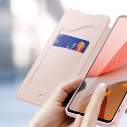 DUX DUCIS Skin X dėklo dėklo dangtelis su atvartu, skirtas Samsung Galaxy A72 4G rožinė