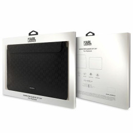 Karl Lagerfeld Saffiano Plaque dėklas 14" nešiojamam kompiuteriui - juodas