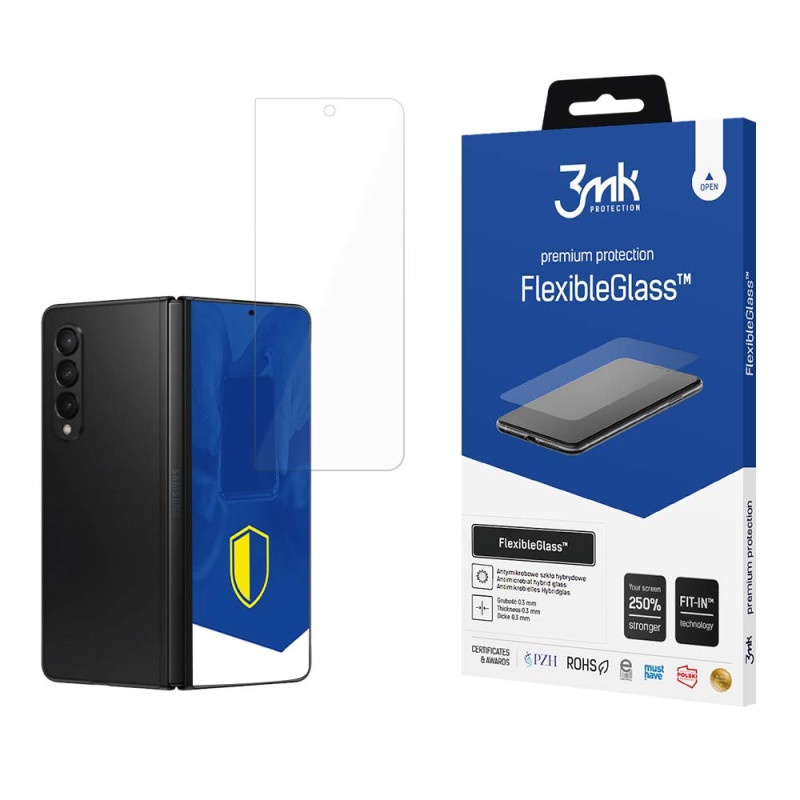 3mk FlexibleGlass™ hibridinis stiklas ant Samsung Galaxy Z Fold 5 (priekyje)