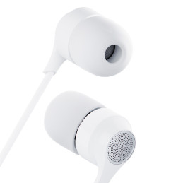 3mk Wired Headphones laidinės ausinės su USB-C jungtimi – baltos spalvos