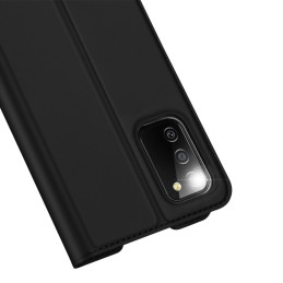 DUX DUCIS Skin Pro dėklo dėklo dangtelis su atvartu Samsung Galaxy A02s EU juodas