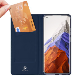 DUX DUCIS Skin Pro dėklo dėklo dangtelis su atvartu, skirtas Xiaomi Mi 11 Pro mėlynai