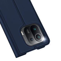 DUX DUCIS Skin Pro dėklo dėklo dangtelis su atvartu, skirtas Xiaomi Mi 11 Pro mėlynai