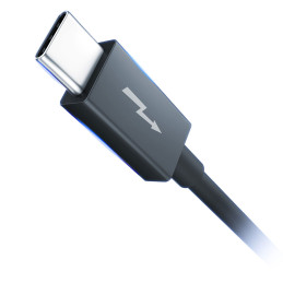 3mk Hyper Cable ThunderBolt 240W - juodas