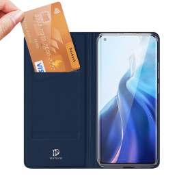 DUX DUCIS Skin Pro dėklo dėklo dangtelis su atvartu, skirtas Xiaomi Mi 11 blue