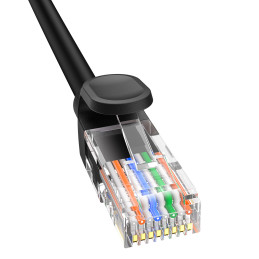 Baseus High Speed Cat 5 RJ-45 1000Mb/ s Ethernet kabelis 2m apvalus - juodas