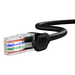 Baseus High Speed Cat 5 RJ-45 1000Mb/ s Ethernet kabelis 2m apvalus - juodas