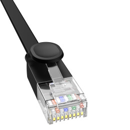 Baseus High Speed Cat 6 RJ-45 1000Mb/ s Ethernet kabelis 12m plokščias - juodas