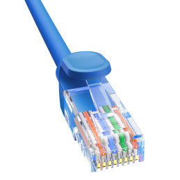 „Baseus High Speed Cat 6 RJ-45 Ethernet“ kabelis 1000 Mb/ s 0,5 m apvalus - mėlynas