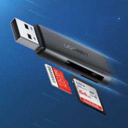 Ugreen CM264 USB 3.0 SD/ TF kortelių skaitytuvas – juodas
