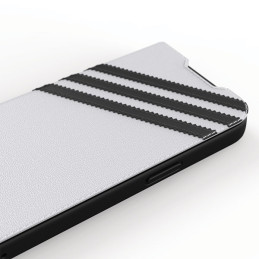 Adidas OR Booklet Case PU iPhone 13 - balta ir juoda