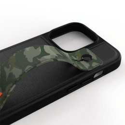 Adidas OR Hand Strap Case iPhone 13 Pro / iPhone 13 - juoda ir žalia