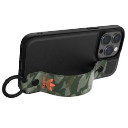 Adidas OR Hand Strap Case iPhone 13 Pro / iPhone 13 - juoda ir žalia