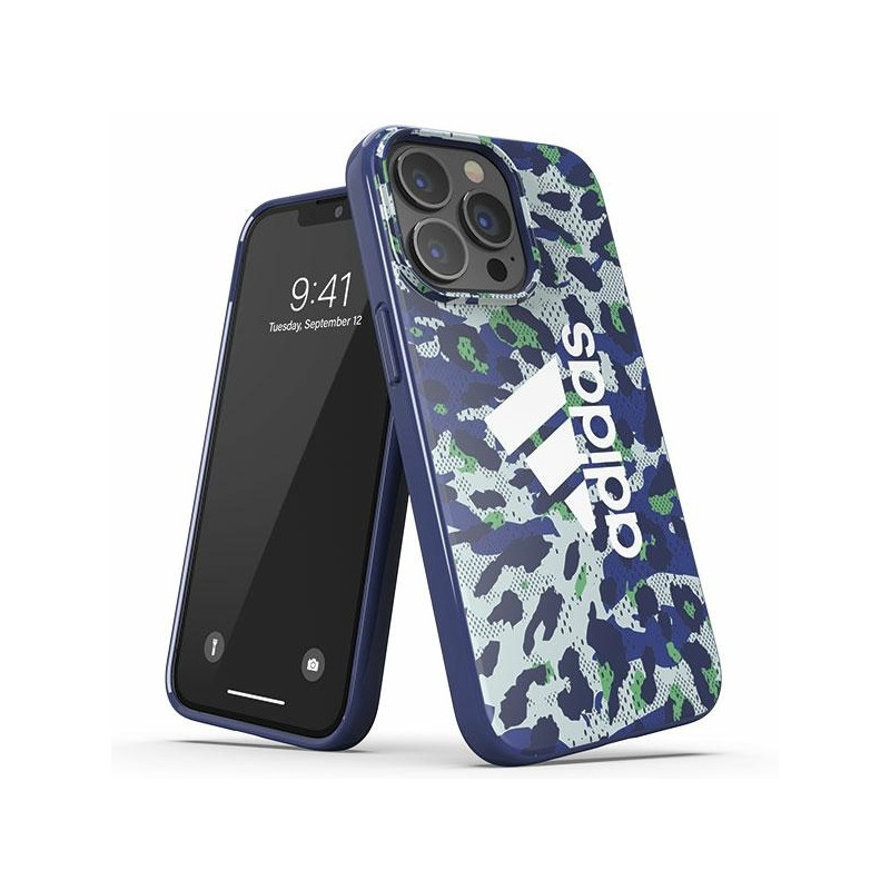 Adidas OR SnapCase Leopard dėklas iPhone 13 / iPhone 13 Pro - mėlynas