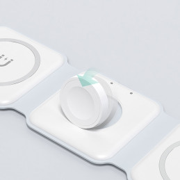 Dudao A11N 15W 3in1 indukcinis įkroviklis - baltas + USB-C / USB-C laidas