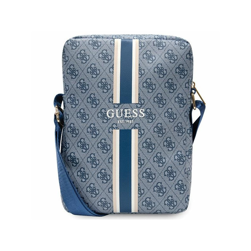 Guess 4G Stripes krepšys 10" planšetei - mėlynas