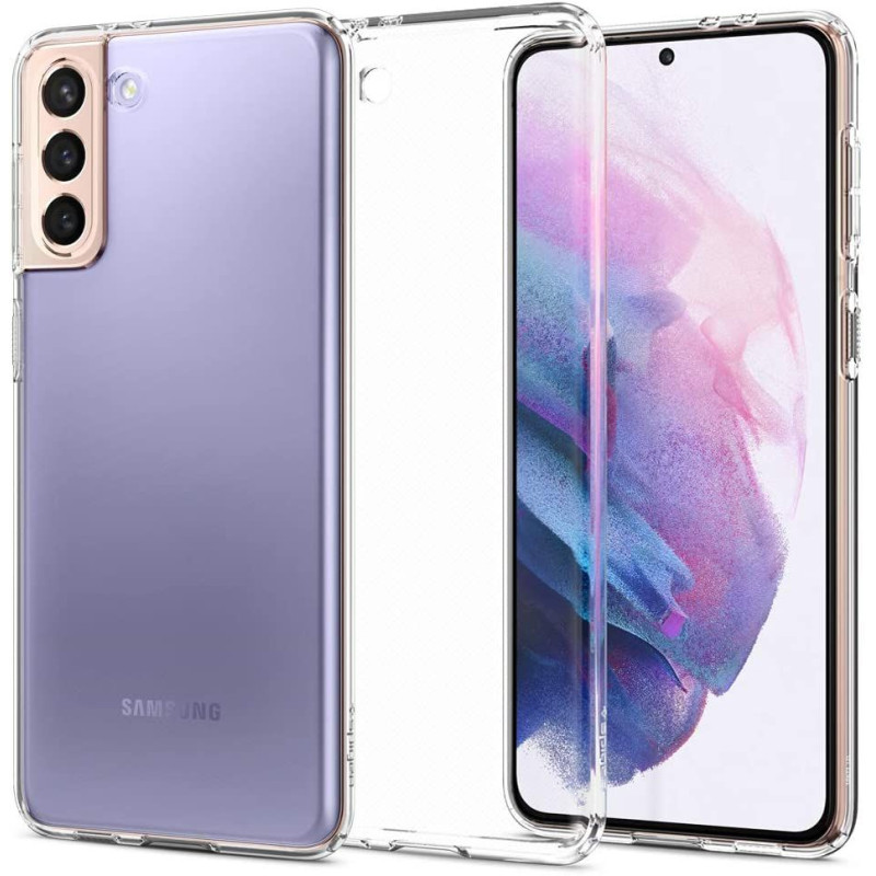 Spigen Skystųjų kristalų dėklas Samsung Galaxy S21 - skaidrus
